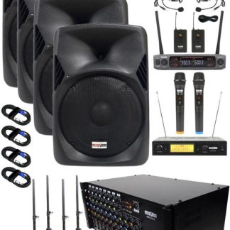 Profesyonel Ses Sistemi Mikser Amfi Hoparlör Mikrofon